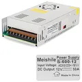 MEISHILE Netzteil DC 12V 50A 600W Spannungswandler AC 220V/230V auf Trafo 12Volt Transformator Schalternetzteil,Adapter,power supply für elektronisch Elektrische Geräte Industrie
