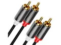 deleyCON deleyCON 1m Cinch Kabel RCA HiFi Audio Kabel Audiokabel Heimkino Audio- & Video-Kabel