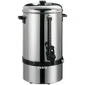 SARO Kaffeemaschine mit Rundfilter Modell SAROMICA 6005 Kaffeemaschine, Edelstahl, Zapfhahn, Peilglas, Kaffee, Büro, Hotel, Café, Altenheim - Silber