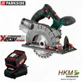 Parkside Akku Handkreissäge PHKSA 20-Li  mit Koffer, Akku 4 Ah, und Ladegerät)