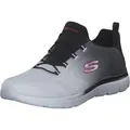 Skechers Damen Summits Bright Charmer Turnschuhe, Black & White Mesh/Trim, 41 EU