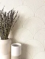 Newroom Tapete Beige Vlies Bogen - Modern Boho Art Deco Linien für Wohnzimmer Schlafzimmer