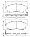 BOSCH 0 986 494 572 Bremsbelagsatz, Scheibenbremse passend für NISSAN