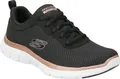 Skechers Flex Appeal 4.0 sportlicher Schnürer Schwarz