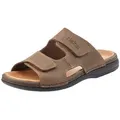 Rieker Pantolette, Sommerschuh, Strandschuh, Hausschuh mit weicher Innensohle braun 44 EU