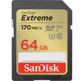 Sandisk SD Extreme - UHS-I Card 64GB - SDXC - Speicherkarte - schwarz externer Speicher (64 GB)