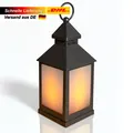 LED Laterne mit Flammeneffekt Deko Windlicht Gartenleuchte Flackerlicht Outdoor