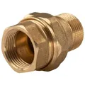 Messing Gewinde-Fitting Verschraubung gerade flachdichtend 3/4" IG - 3/4"AG (DN 20) - schwere Ausführung