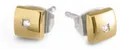 Boccia Titanium - Ohrstecker Titan eckig Brillant goldf. - 5050-03 - Ohrschmuck