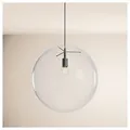 s.luce Pendelleuchte Orb Galerieleuchte 5m Abhängung Schwarz Orb/Farbverlauf Klar Ø 40 cm x 40 cm x 40 cm