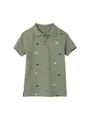 Vertbaudet Jungen Poloshirt mit Allover-Print Khaki 128