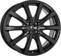 Platin P69 schwarz matt 7x16 ET42.1 - LK4/108 ML65.1 Alufelge schwarz