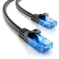 deleyCON 3,0m CAT.6 Ethernet Gigabit Lan Netzwerkkabel RJ45 CAT6 Kabel Patchkabel Kompatibel zu CAT.5 CAT.5e CAT.6a Cat.7 - Schwarz
