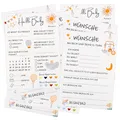 20 x Babyshower Ratespiel Karten zum Ausfüllen Beidseitig Bedruckt Ratespiel ...