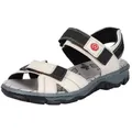 Rieker Sandale, Sommerschuh, Outdoorschuh, Keilabsatz, in Trekking-Optik beige 42 EU