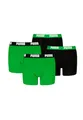 PUMA Boxershorts Jungen Kinder Unterhose Unterwäsche 4 er Pack, Farbe:Green/Black, Bekleidung:164