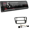 Kenwood KMM-BT209 1-DIN Autoradio Bluetooth USB AUX-In Short Body mit Einbauset für Skoda Citigo ab 2011 Canbus