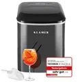 KLAMER Eiswürfelmaschine, 10 Eiswürfel in 7-9 Minuten, 15 kg Eiswürfel pro Ta…