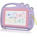 Magnettafel Kinder, Reisegröße, Bunte Zeichenbrett, Mit 3 Stempel, Violett