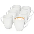 SÄNGER | Kaffeebecher Set New Port 6 tlg, Kaffeebecher Porzellan für 6 Personen, Kaffeebecher & Becher spülmaschinenfest Tassen Set für Kaffee & Tee, 350 ml | PREMIUM COLLECTION