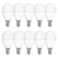 NCC-Licht 10 x LED Leuchtmittel Tropfen 8W = 50W E14 matt Kugel 160° Neutralweiß 4000K