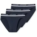uncover by SCHIESSER Rioslip Uncover Cotton (3er Pack) elastisch, sportlicher-Look, ohne Eingriff, Logo-Bund blau L