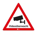 Aufkleber Videoüberwacht I innenklebend I 10 cm I für Fenster I Achtung Dieses Objekt Wird per Video überwacht I Videoüberwachung I Abschreckung I hin295