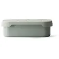 MAMEIDO Lunchbox, Edelstahl, Kunststoff, Silikon, mit flexiblem Trenner, 2 Fächern & Silikondeckel in 800 ml & 1200 ml grün 1200 ml | 14.5 cm x 19.5 cm x 5.9 cm