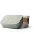 Brotdose Edelstahl 1200 ml, mit flexiblem Trenner & Silikondeckel, Lunchbox E...
