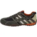 Geox Herren U Snake K Sneaker, Dk Grey Off White, 41 EU