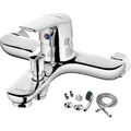 Zilan Badewannenarmatur mit Handbrause Wannen Bad Armatur Einhebelmischer Wasserhahn mit Handbrause