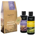 AllgäuQuelle® Saunaaufguss Set Bio Sauna Zubehör 2x100ml Sauna Aufgussmittel