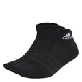 adidas Unisex Cushioned Sportswear Ankle Socks 3 Pairs, Black / White, 6.5-8