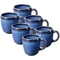 like. by Villeroy & Boch Geschirr-Set Lave bleu Kaffeeobertasse 0,19l Set6, Steingut blau