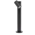 Prios Sockelleuchte Tulimar, dimmbar, Leuchtmittel nicht inklusive, Modern, Aluminium, Glas, dunkelgrau, 1 flammig, GU10, Wegeleuchte grau|schwarz