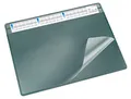 Läufer 47651 Durella Soft Schreibtischunterlage mit transparenter Auflage und Kalender, rutschfeste Schreibunterlage, Zubehör für Schreibtisch, 50 x 65 cm, grün