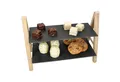 MamboCat Etagere Etagere Erika 2-stöckig Schieferplatten Holz Servier-Regal Buffet, Schiefer