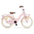 SJOEF Classic Kinderfahrrad 18 Zoll | Ab 5-7 Jahren | Kinder Fahrrad für Mädchen / Jugend | Kleidergröße von 103 bis 118 cm | inklusive Seitens... - Rosa