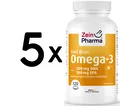 5 x Zein Pharma Omega-3 Gold - Brain Edition - 120 softgels (216,65 EUR/kg)