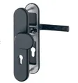 Langschild Türgriff Wechselgarnitur 72 mm Schutzbeschlag Schwarz Drücker Set