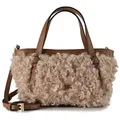 abro Cosmo Schultertasche Leder 24 cm  beige