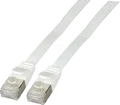 EFB K5545WS.05 - Cat.6a Flachpatchkabel, U/FTP, 0,5 m, weiß
