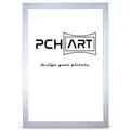 PCH[art] Bilderrahmen New Alaya | Farbe: Aluminium | Größe: 70x90 cm | zeitloser und schlichter Rahmen für Poster, Fotos und Portraits