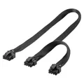 Goobay Netzteil-Kabel 8-Pin-Stecker auf Dual 6+2-Stecker für PCIe (23 cm) (59714)