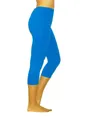 YESET Caprihose Damen 3/4 Capri Leggings Baumwolle BLAU S Capri kurze Leggings