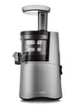 HUROM | Slow Juicer | Entsafter für Kaltes Pressen | H-AA | Eismaschine | Leises System | Halbtransparenter Trichter | 500ml | 150 Watt | BPA-Frei | Dunkelsilber