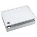 Aquabad® Duschwanne BASIC Smooth White, Rechteck, Acryl, 1-St., Duschwanne + Styroporträger, 90x120 cm weiß 90 cm x 17 cm x 120 cm