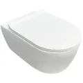 NEG Tiefspül-WC NEG Design Hänge-WC Uno11RL/RK randlos spritzfrei, Wandmontage Uno11RL (54,5 cm) Slim-Deckel | 36,0 cm x 32,5 cm