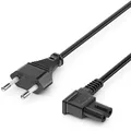 1,5m Stromkabel Euro Kabel C7 Netzkabel Strom Kabel Eurostecker TV HiFi Blu-Ray