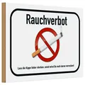 Holzschild Verbot 30x20cm Rauchverbot lass Kippe lieber